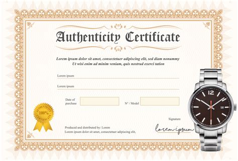 how to make a fake certificate of authenticity for watches|authenticity of luxury watch.